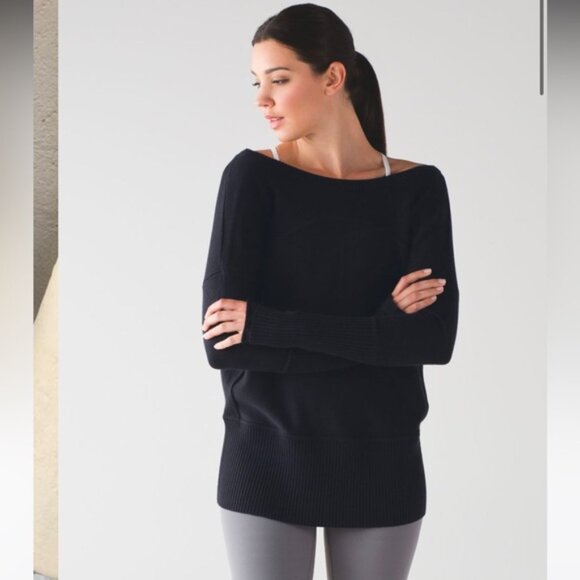 Lululemon Sattva Sweater Wool Lightweight Soft Stretch Wide Hem Dolman Minimal 6 - Picture 16 of 16